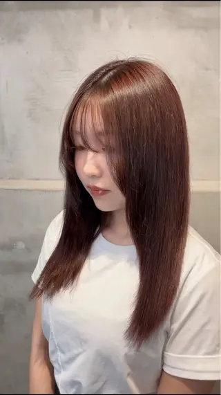 ミディアム カラー ‪‪❤︎‬韓国レイヤ ー❤︎/saraのヘアスタイル