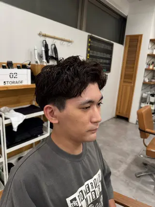 ショート パーマ メンズ シアン　橋本店所属・SHIAN 橋本 Daikiのヘアスタイル