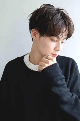 ショート パーマ メンズ F． 〜エフ．〜中崎町のヘアスタイル