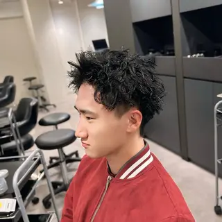 ショート パーマ メンズ 🔱波巻きパーマ🔱 しゅうとのヘアスタイル