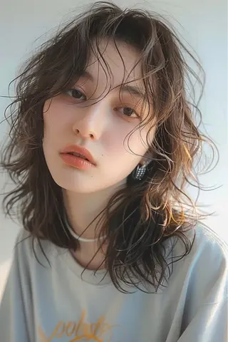 ミディアム パーマ 外国人風ヘア/ 髪質改善/ayacaのヘアスタイル