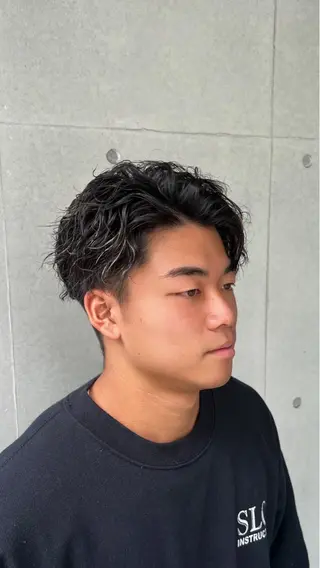 ショート パーマ メンズ 湘南のパーマ職人 🔥清水琉葵🔥のヘアスタイル