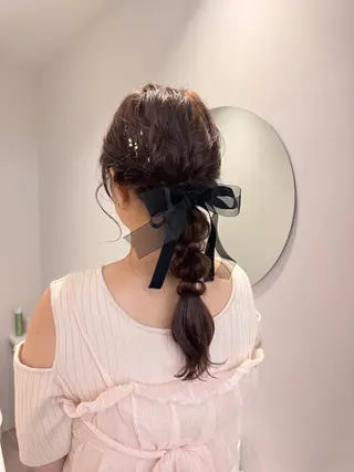 セミロング 透明感カラー🫧⌇ 青🫐🩵のヘアスタイル