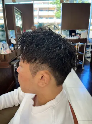 ショート パーマ メンズ AROH men's cut&men's perm 船橋店所属・🧊メンズ特化🧊 高木航希のヘアスタイル