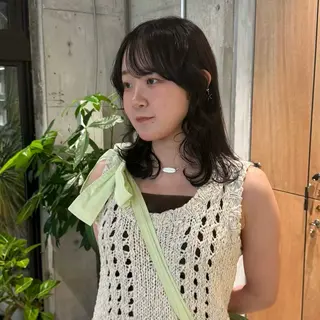 ミディアム カラー 木村 咲良のヘアスタイル