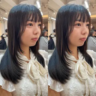 ロング ブリーチ無しダブル カラー🦕まどかのヘアスタイル