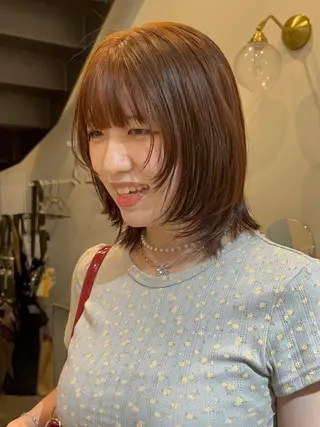 ミディアム 透明感カラー/ 顔周りカット🎀メイのヘアスタイル