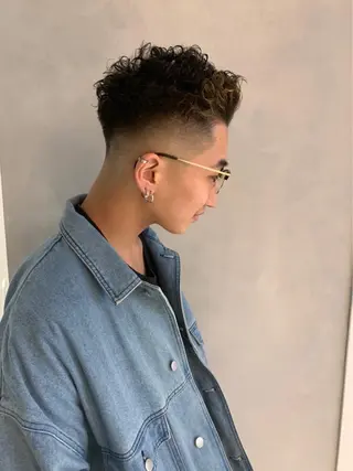 ショート カラー パーマ メンズ メンズスタイリスト リュウジのヘアスタイル