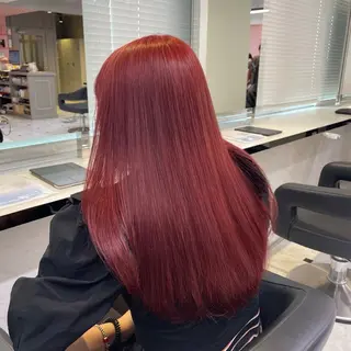 ロング カラー 透けるやわらか艶髪♡ ナチュラルストレートのヘアスタイル