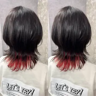 ミディアム カラー 難波・デザイン・ ハイトーン☆Rei☆のヘアスタイル