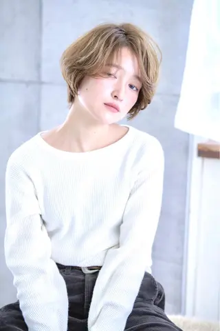 ショート カラー パーマ 増子 幹樹のヘアスタイル
