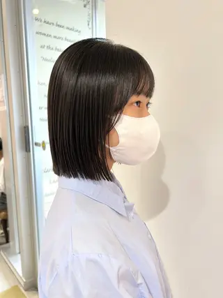 ショート カラー 鈴木弥月/透明感カラ ー/ボブ/髪質改善のヘアスタイル