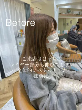 ミディアム カラー パーマ Londideal 高橋ヒロシのヘアスタイル