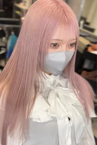 セミロング カラー mimiiy梅田 中崎町ハイトーンのヘアスタイル