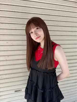 ロング カラー 小川 美奈のヘアスタイル