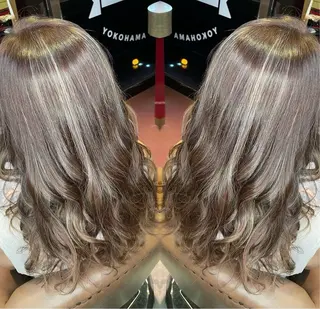 セミロング カラー デザインカラー/ ブリーチ/コーンロウのヘアスタイル