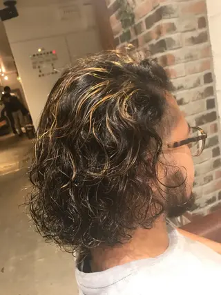 ミディアム カラー パーマ ヘアアレンジ メンズ キッズ Forest. -髪質改善-のヘアスタイル