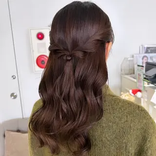 ロング カラー ヘアアレンジ 吉水 彩乃 /ボブ/透明感カラーのヘアスタイル