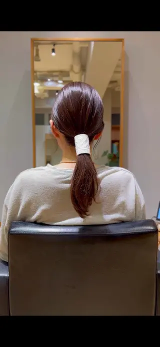 セミロング ヘアアレンジ 【ヘアセット/美眉】 吉川玲のヘアスタイル