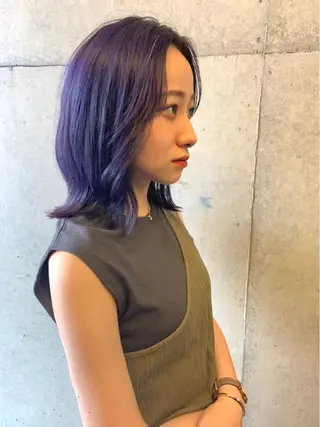 ミディアム カラー ♡ma ki♡のヘアスタイル