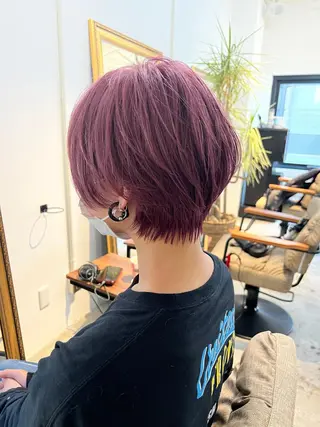 ショート カラー 目を惹く艶髪/髪質 改善カラー🤎ぐっちのヘアスタイル