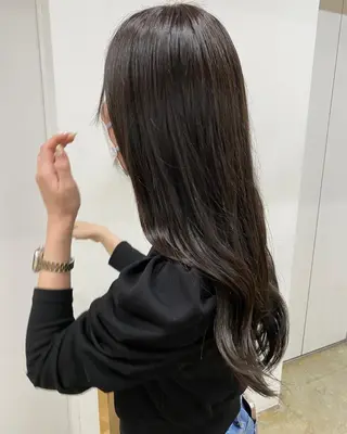 セミロング カラー シミズ アスカのヘアスタイル