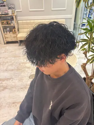ショート パーマ メンズ カーリーパーマ/ 海外風/SAKURAのヘアスタイル