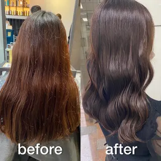 セミロング カラー 岩崎 昭憲のヘアスタイル