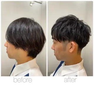 ショート メンズ 尾野 雅斗のヘアスタイル