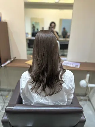 ロング カラー パーマ 縮毛矯正✨ 透明感カラー✨山下のヘアスタイル