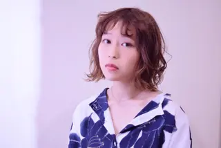 ミディアム カラー パーマ ROSSO 川口店所属・アザマ　ヤスカツ _rosso 川口のヘアスタイル