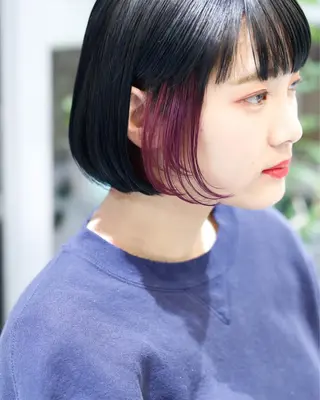 ミディアム カラー ill.所属・ill［イル］大須 ダブルカラー髪質改善のヘアスタイル