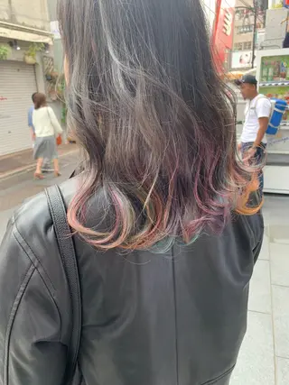 ミディアム カラー ピンクベージュ/新潟 万代/高橋桃葉🍑のヘアスタイル