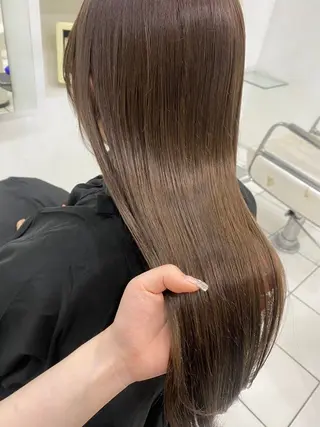 カラー うる艶&縮毛矯正 ⟡.·小林理菜⟡.·のヘアスタイル