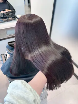 セミロング カラー 透明感ある血色感 カラー💞sariaのヘアスタイル