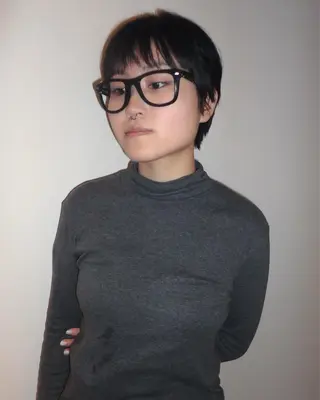 ショート カラー 楪所属・チヒロ/パーマ /ショートのヘアスタイル