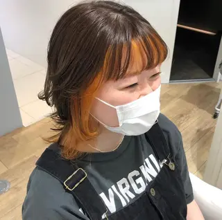 ミディアム カラー パーマ ヘアアレンジ メンズ キッズ ネイル マツエク・マツパ 🫧垢抜けヘア🫧 SHIORIのヘアスタイル