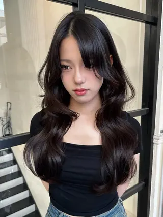 ロング fudge所属・MaisonHALU 松浦光咲のヘアスタイル