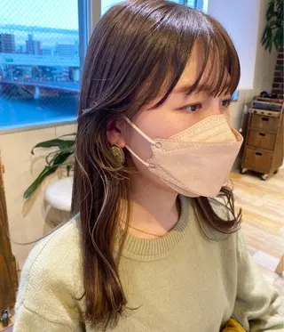 セミロング 石渡このみ 🍊レイヤーカットのヘアスタイル