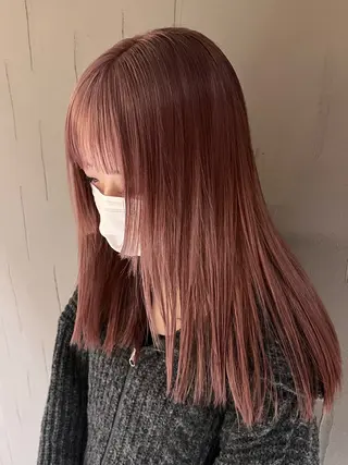 セミロング カラー col sapporo所属・あざと可愛い💓 盛れる顔まわり/uiのヘアスタイル