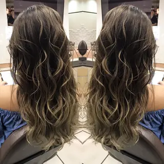 ロング カラー シールエクステ⭐️ オオミタクヤのヘアスタイル