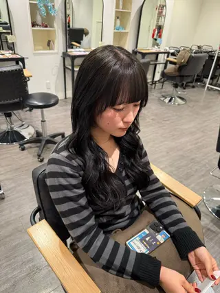 セミロング カラー 上田 紗也のヘアスタイル