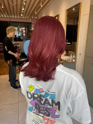 ミディアム ️🩵RINKA/ ハイトーンカラー🩵のヘアスタイル