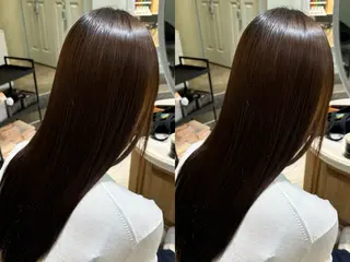 ロング 服部大地/ブリーチ 無しWカラー髪質改善のヘアスタイル