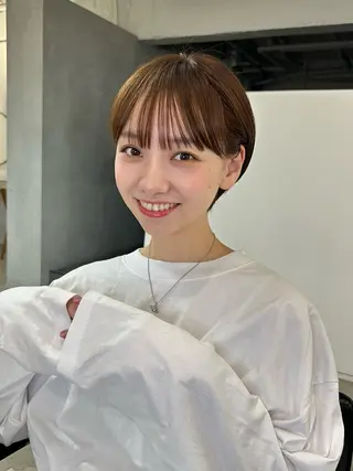 ショート カラー ❤️ショートカット ・顔周りカット❤️のヘアスタイル