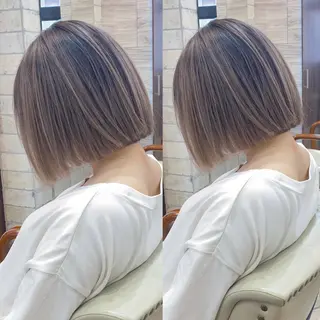 ショート カラー パーマ ヘアアレンジ メンズ キッズ ネイル マツエク・マツパ ハイライト、レイヤー カット/西梅田/中西のヘアスタイル