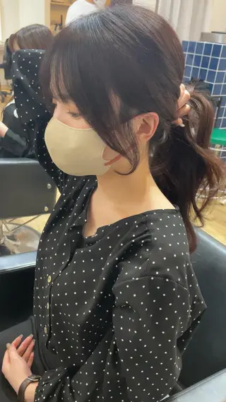 セミロング カラー オリーブカラー 特化　　kaiのヘアスタイル