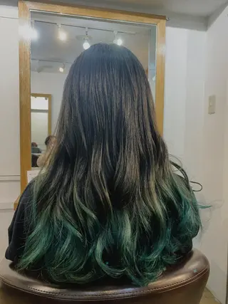 ロング カラー エンドウ ミノリ🤎 /半個室/レイヤーのヘアスタイル