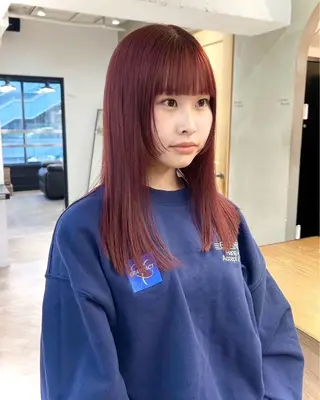 セミロング カラースペシャリスト 似合わせ/冨田翔のヘアスタイル