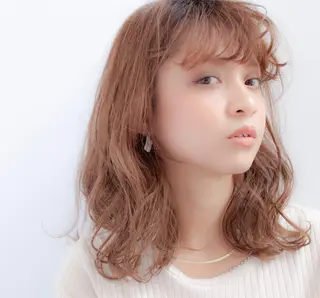 セミロング カラー 福島成美/髪質改善 縮毛矯正/カラーのヘアスタイル